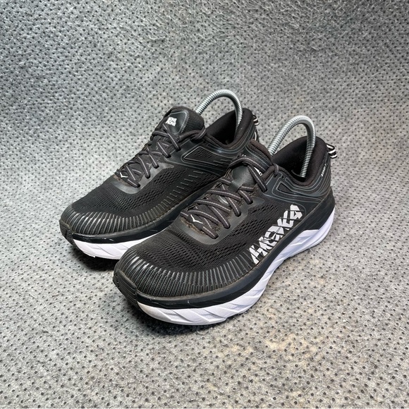 Hoka One One Bondi 7 Black Running Shoes Size 7.5 Women’s - Picture 2 of 10